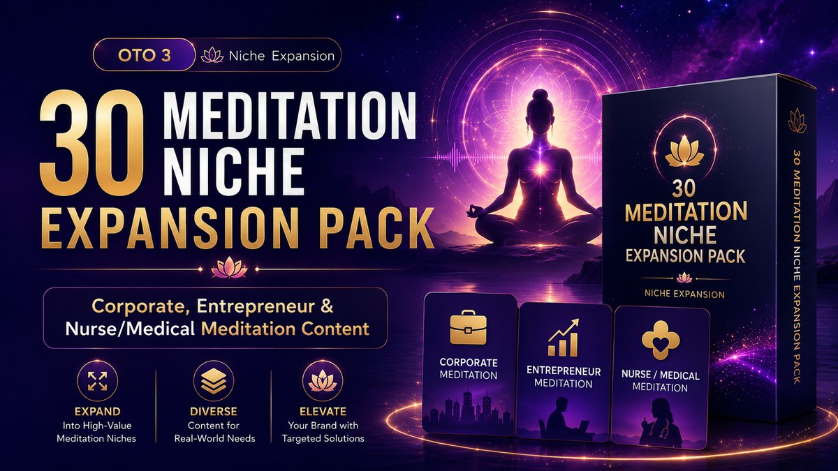 30 Meditation Niche Expansion Pack banner