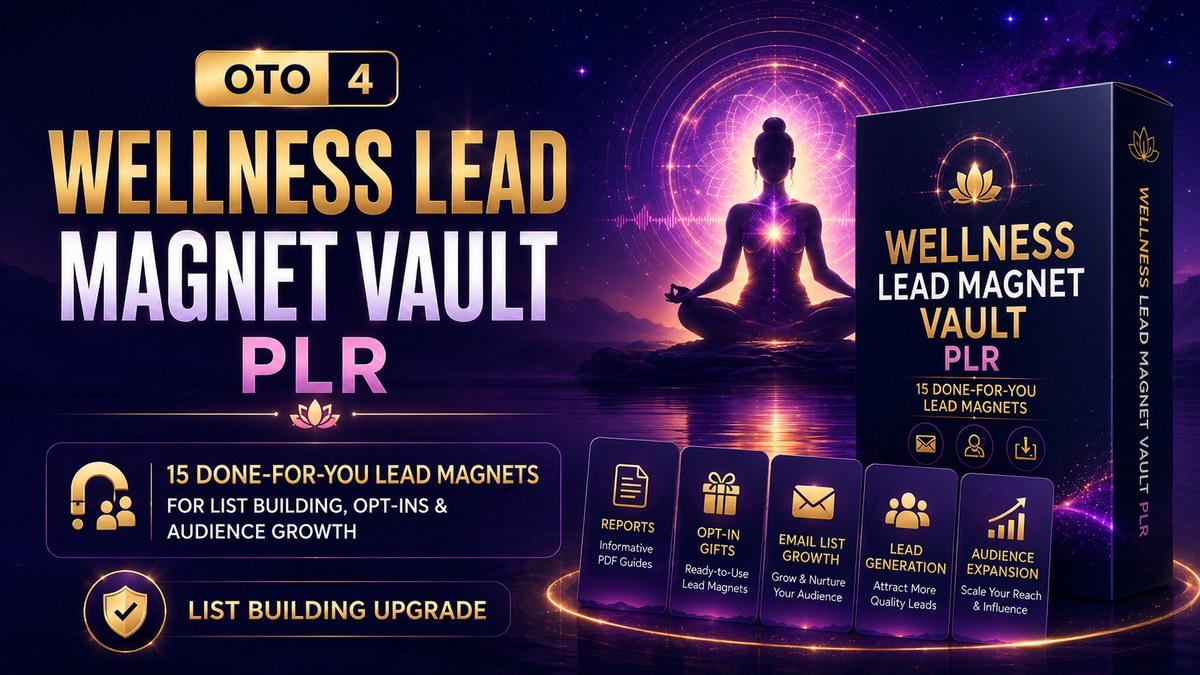 Wellness Lead Magnet Vault PLR banner